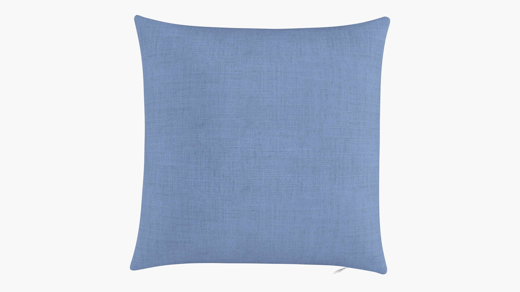 Throw Pillow 18", French Blue Linen, 18" x 18" - Image 0