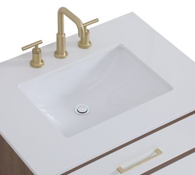 Walnut Brown Rhine Single Sink Vanity, 30" - Image 1