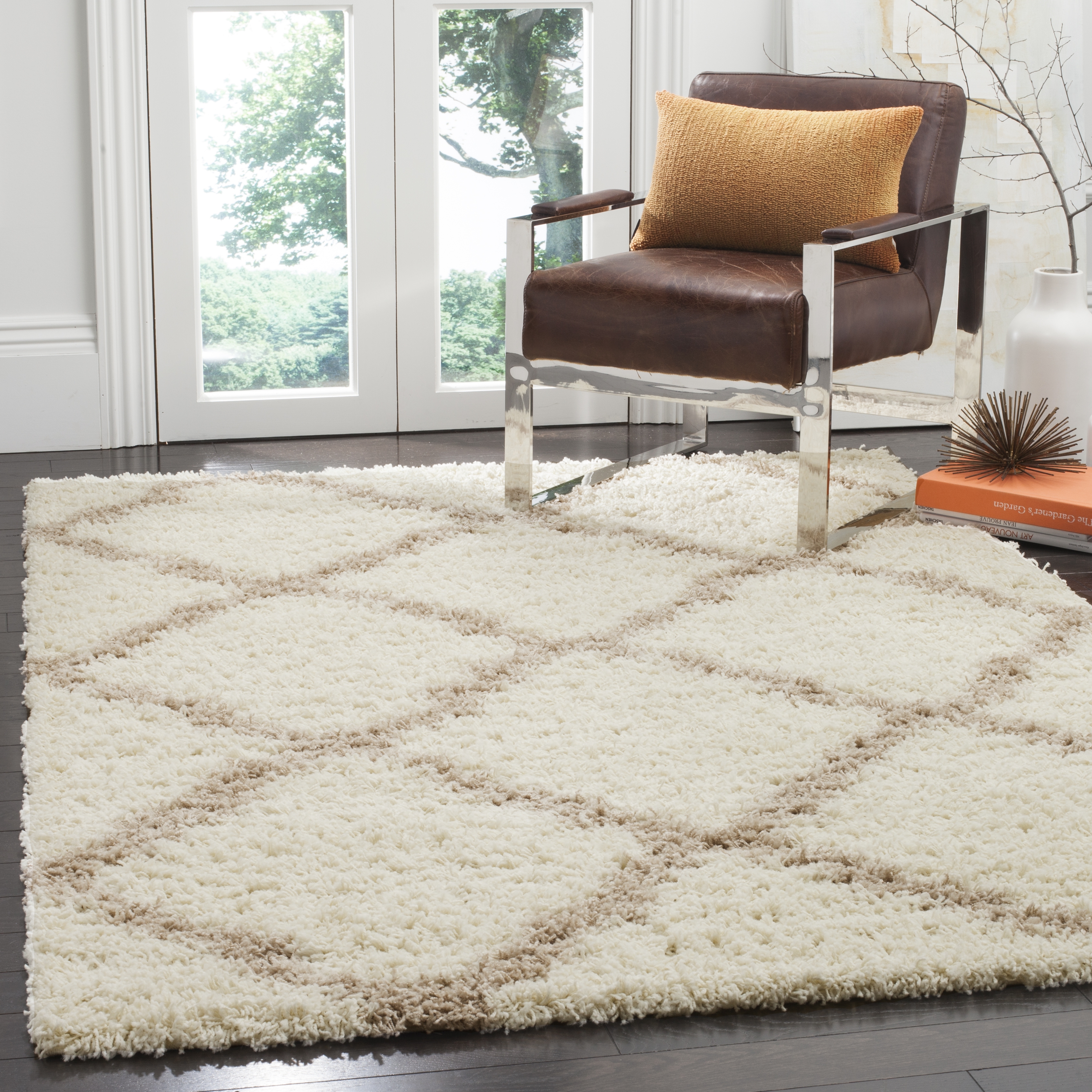 Arlo Home Woven Area Rug, SGD257B, Ivory/Beige,  4' X 6' - Image 1