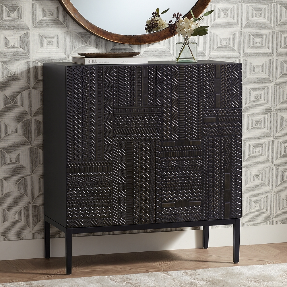 Fabian 32" Wide Charcoal 2-Door Console Table - Image 0