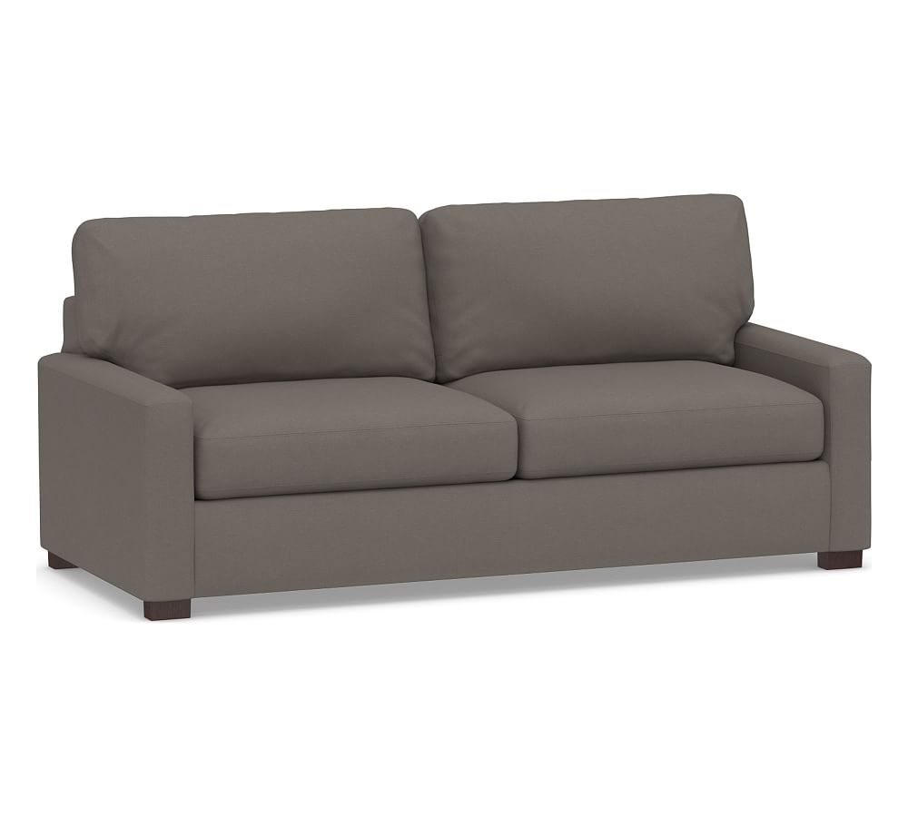 Turner Square Arm Upholstered Sofa 2X2 83", Down Blend Wrapped Cushions, Performance Everydaylinen(TM) Graphite - Image 0
