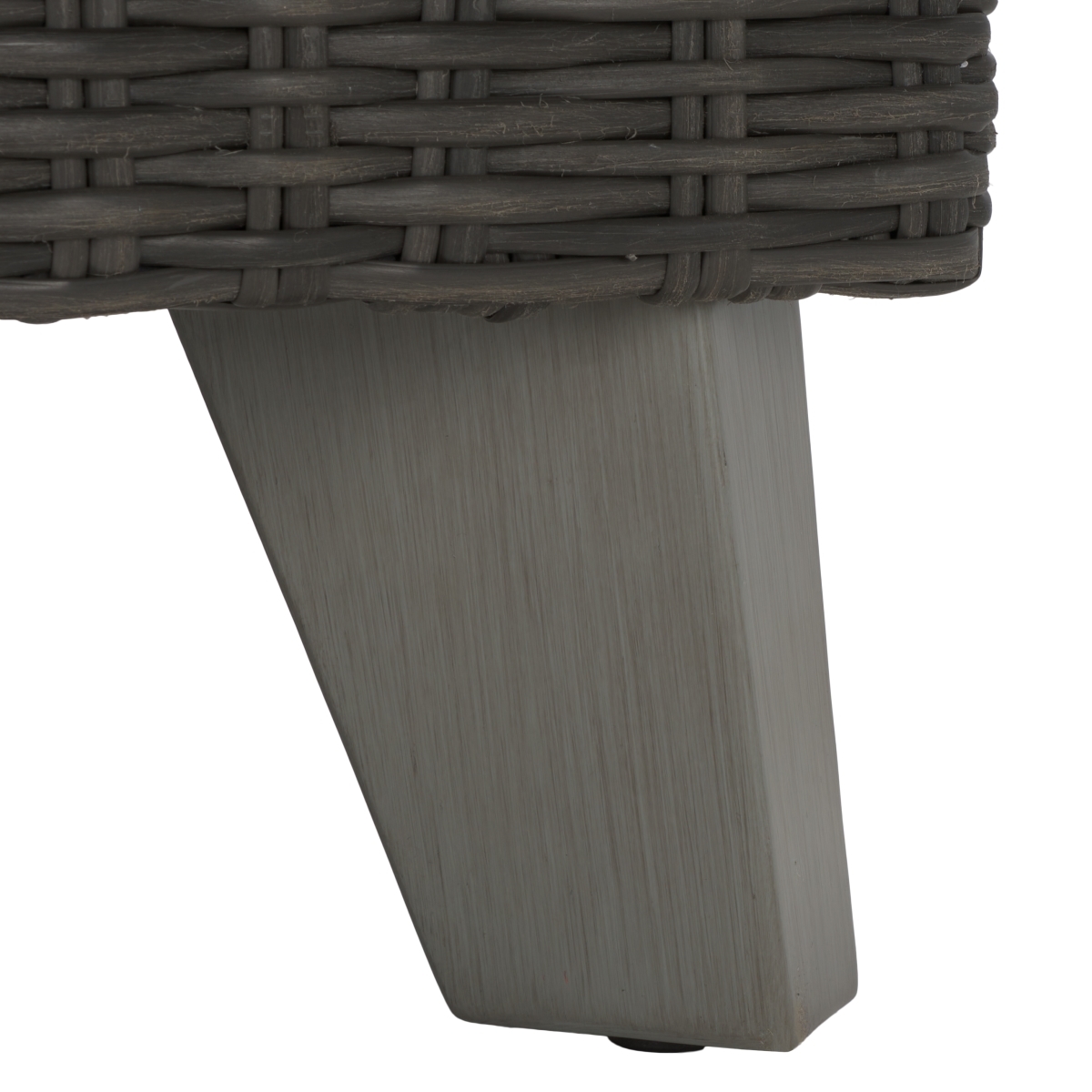 Margarita Wicker Patio Sofa - Dark Grey/White - Image 3