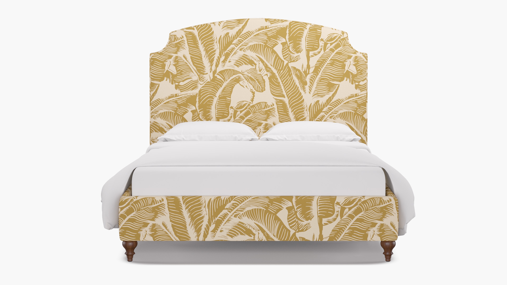 Cove Bed, Ochre Martinique® Encore, Walnut Traditional Turned Leg, Twin - Image 0