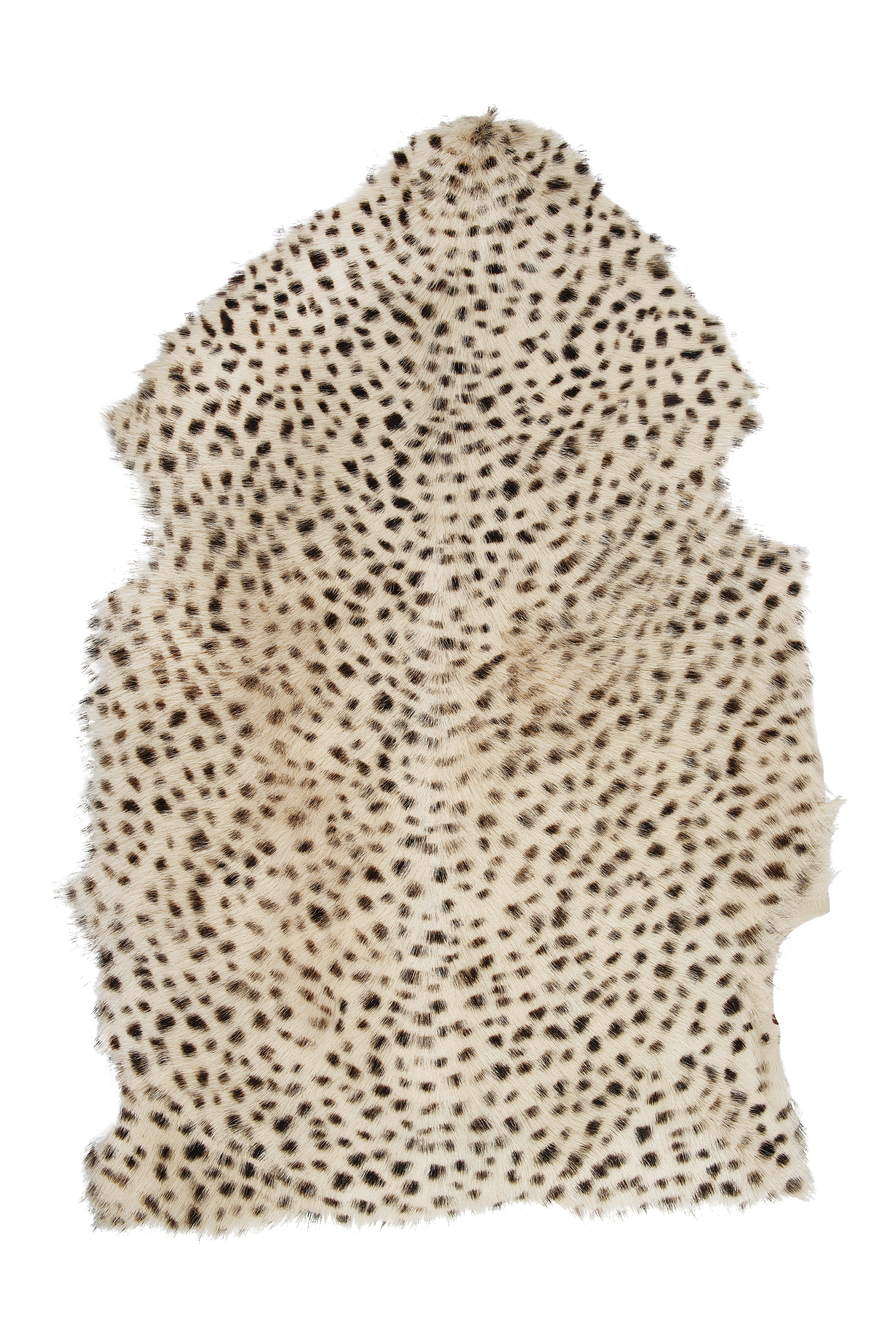 Goat Fur Rug, Leopard Print - Image 0