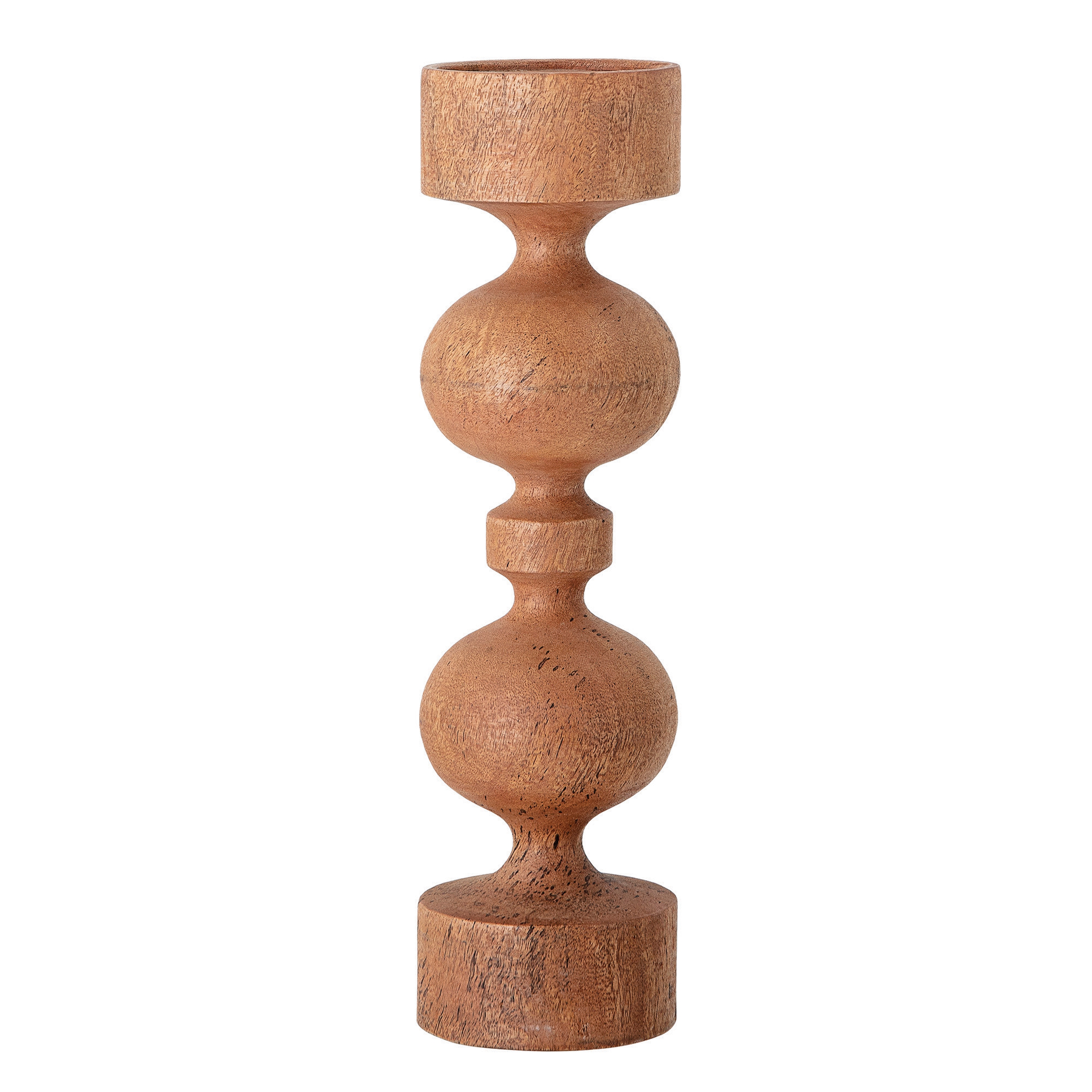 Carved Mango Wood Candle Holder, 18" - Image 0