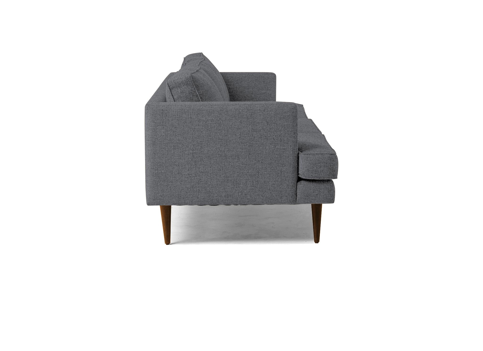 Gray Preston Mid Century Modern Grand Sofa - Essence Ash - Mocha - Image 2