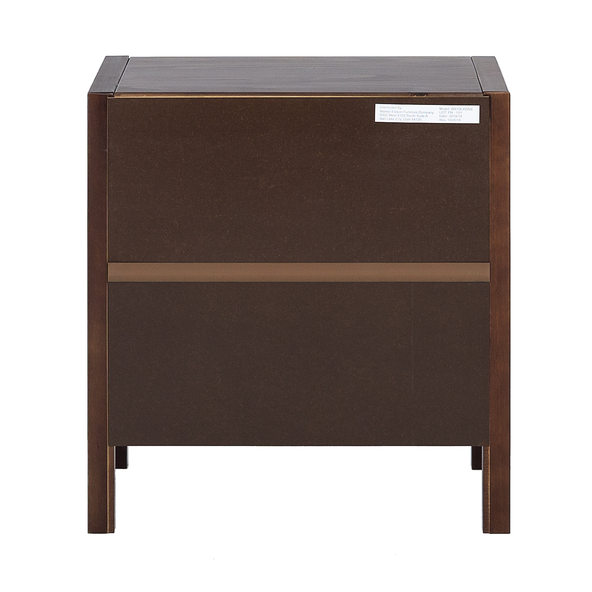 Lydia 1 Drawer Classic Solid Wood Nightstand - Walnut - Image 3