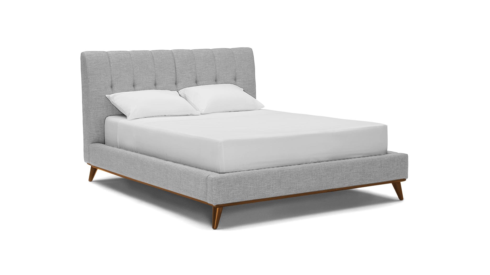 Gray Hughes Mid Century Modern Bed - Milo Dove - Mocha - Cal King - Image 1