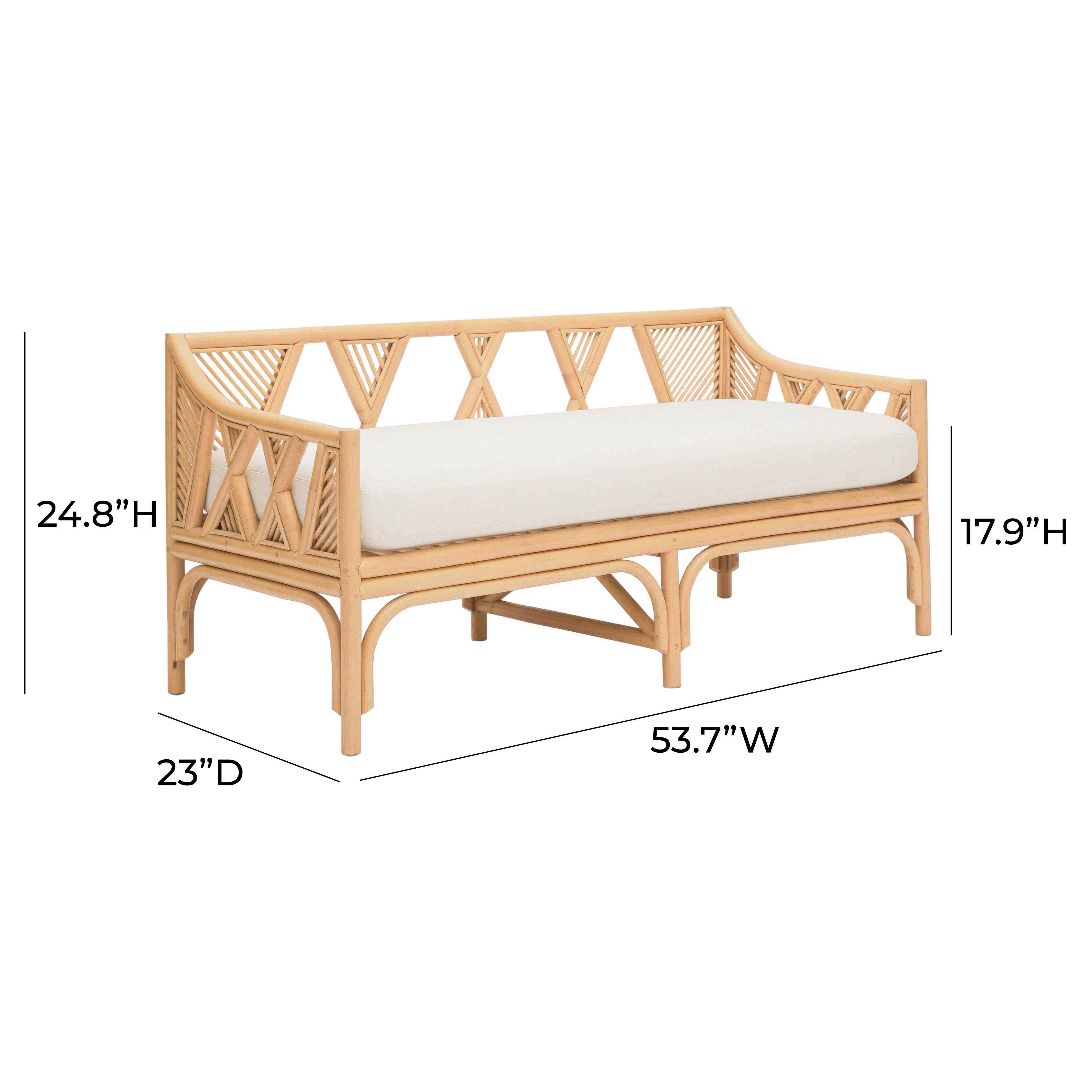 Jayla Natural Rattan Bench - Image 4