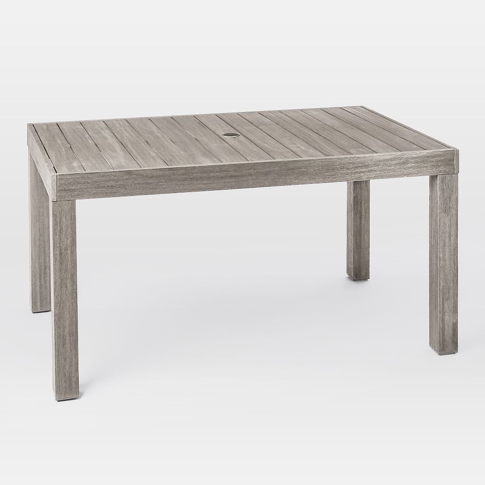 Portside Dining Table, 58", Weathered Gray - Image 0