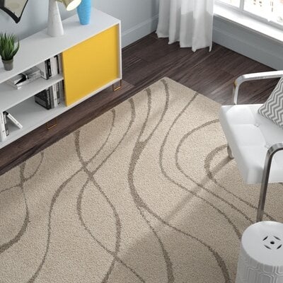Stacie Abstract Cream/Beige Area Rug - Image 0