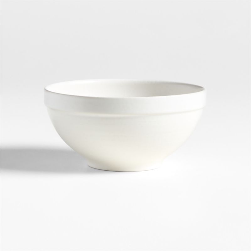 Villa White Stoneware Cereal Bowls, Set of 8 - Image 1