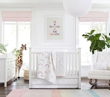 Kendall Convertible Crib & PBK Lullaby Mattress Set, Weathered White, In-Home Delivery - Image 4