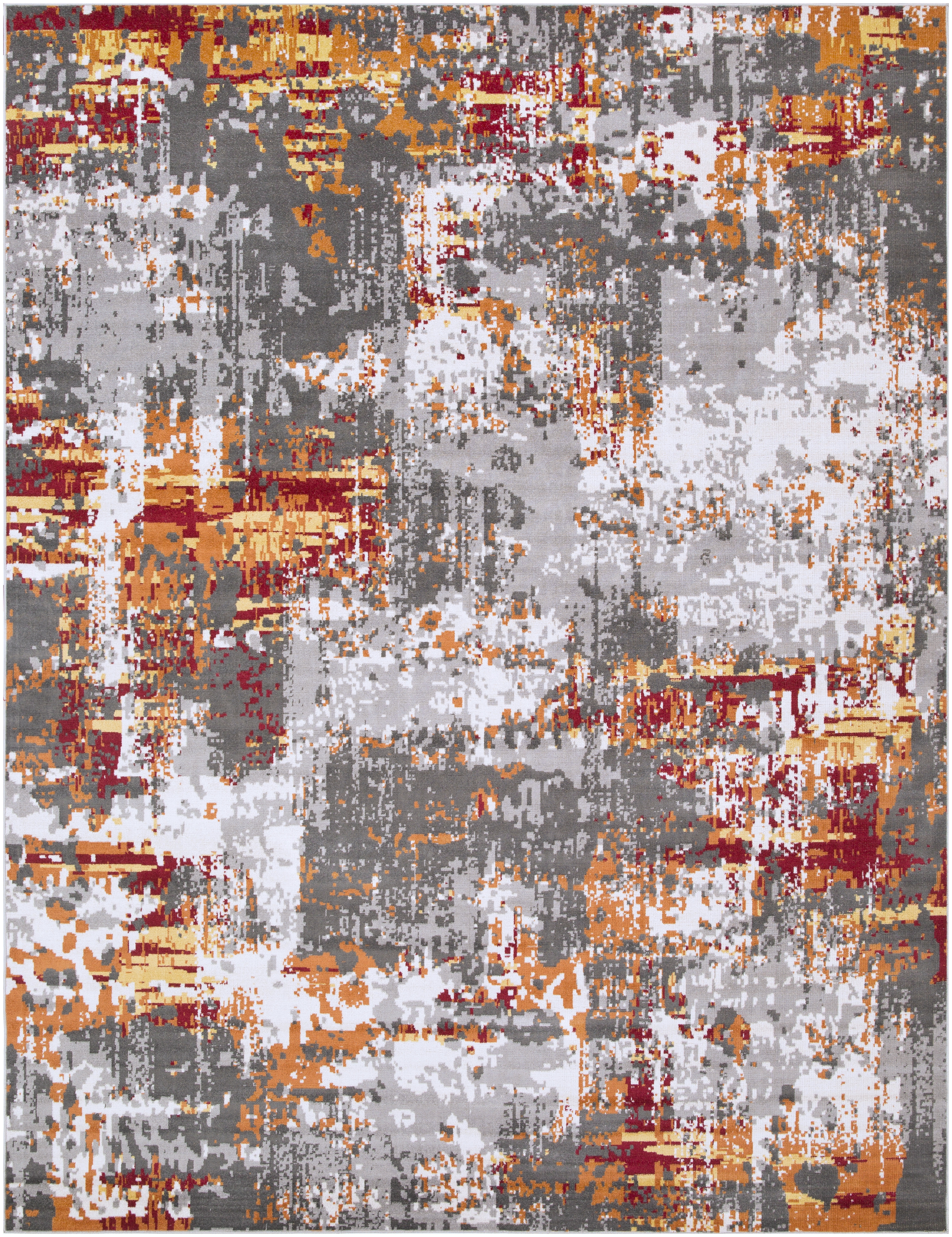Rafetus Gray Indoor 7'10" x 10'2" Machine Woven Rug - Image 0