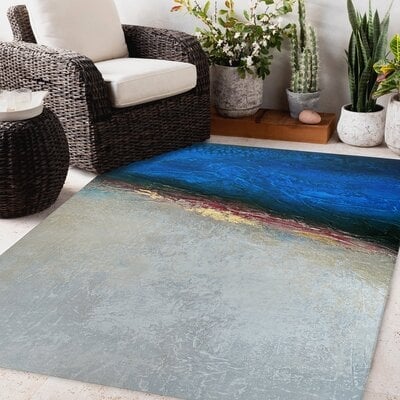 SLATE WAVE Outdoor Rug By Alyson Mccrink - Image 0