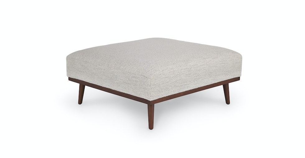 Rhett 38.5" Ottoman - Pepper Ivory - Image 0