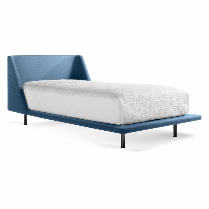 Blu Dot Nook Upholstered Platform Bed Size: Twin, Color: Thurmond Marine Blue - Image 0