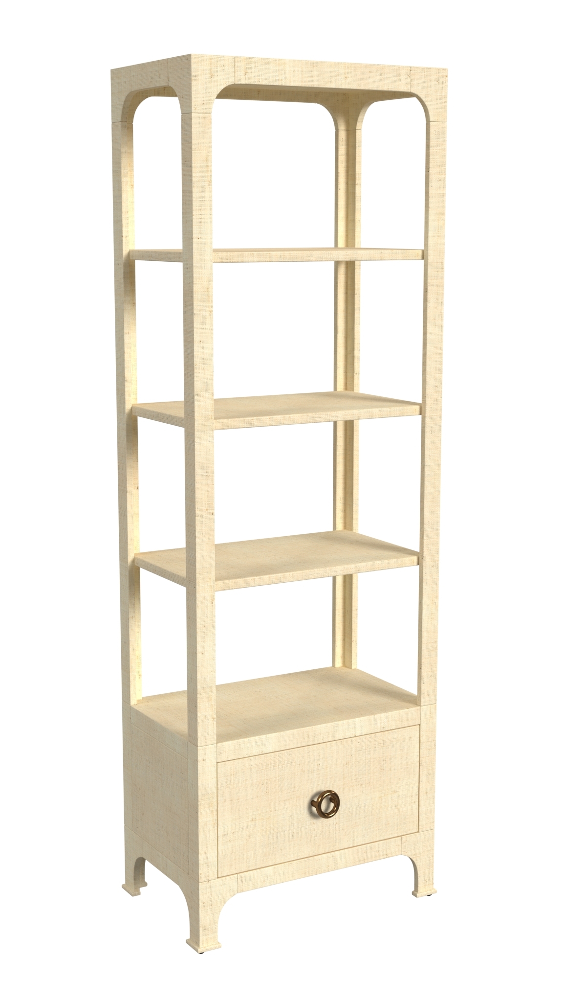 Chatham Natural Raffia Etagere Bookcase - Image 0