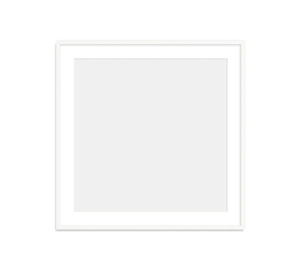 Metal Gallery Frame, 2" Mat, 18x18 - Bright White - Image 0
