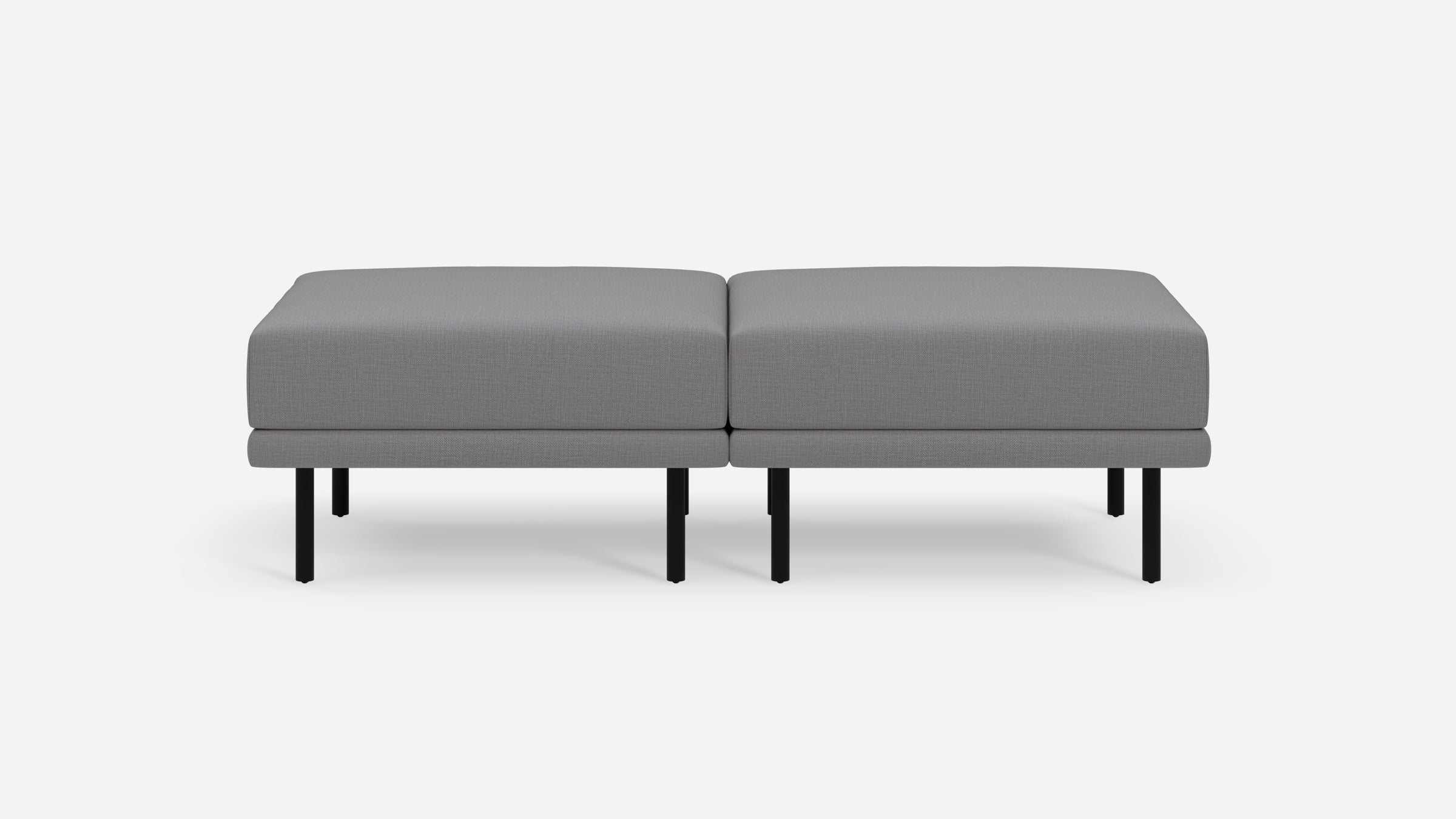 Range 2-Piece Bench - Stone Grey - Performance Flatweave / Walnut - Wood - Image 10