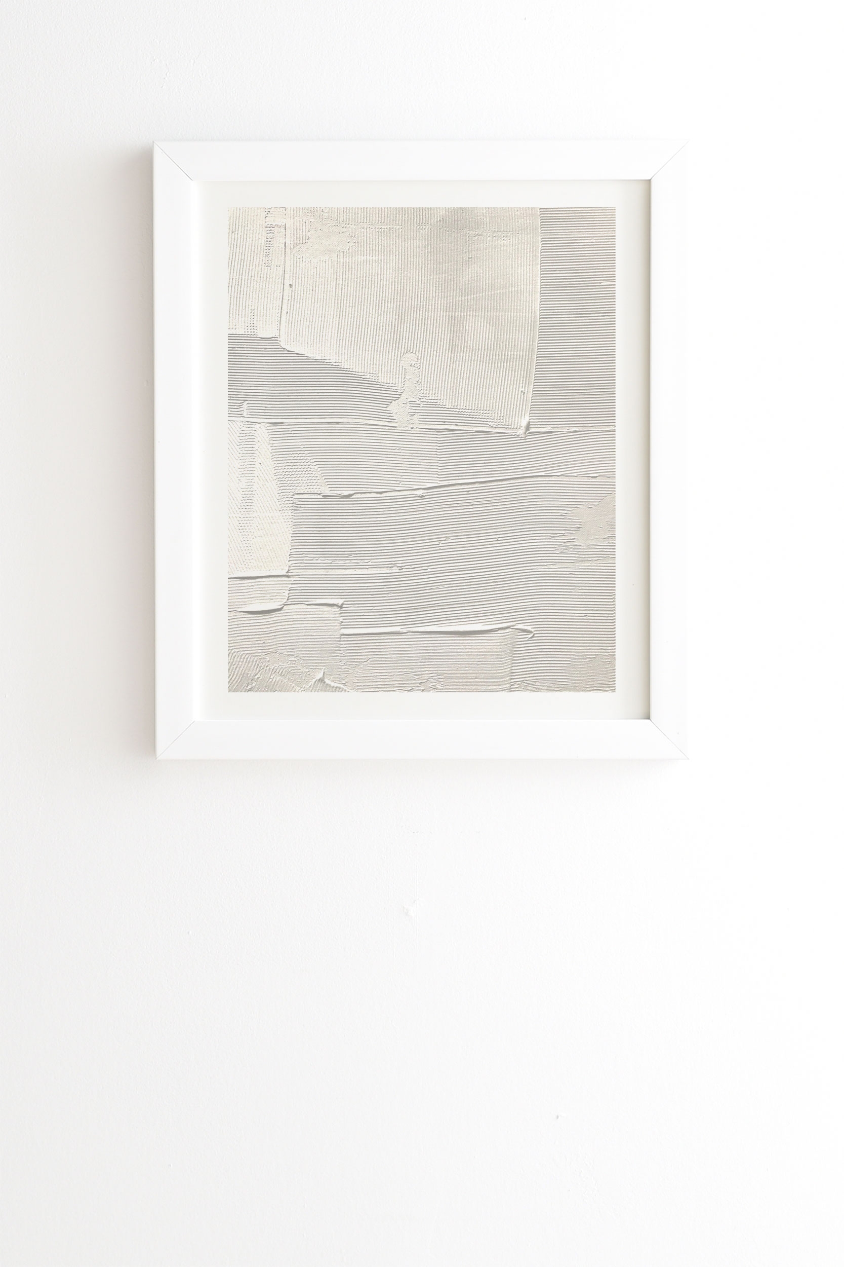 Relief 1 by Alyssa Hamilton Art - Framed Wall Art Basic White 20" x 20" - Image 1