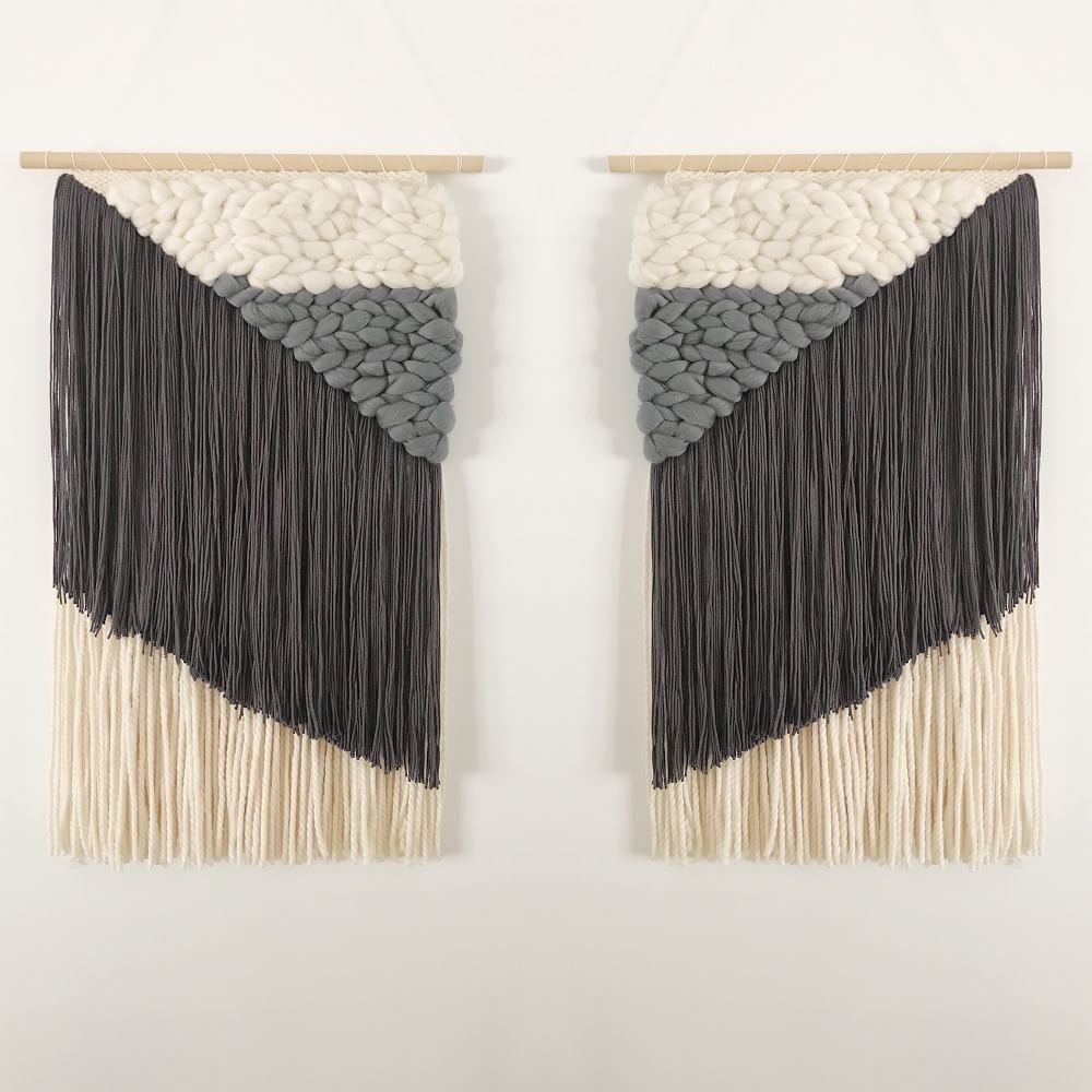 Mirrored Weaving, Slate, Set of 2 - Image 0