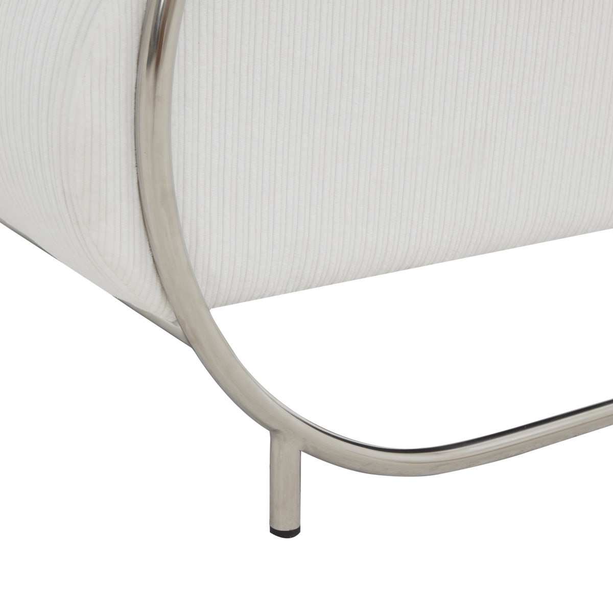 Bethann Metal Frame Accent Chair - White/Silver - Image 3