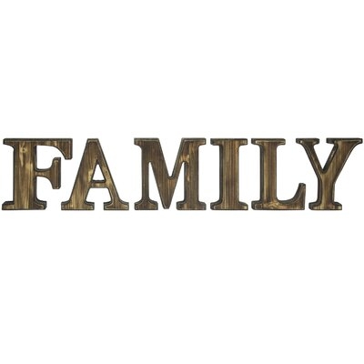 Family Cutout Block Letters Decorative Sign - Image 0