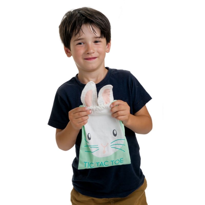 Tender Leaf Wooden Bunny Kids Tic-Tac-Toe Game - Image 2