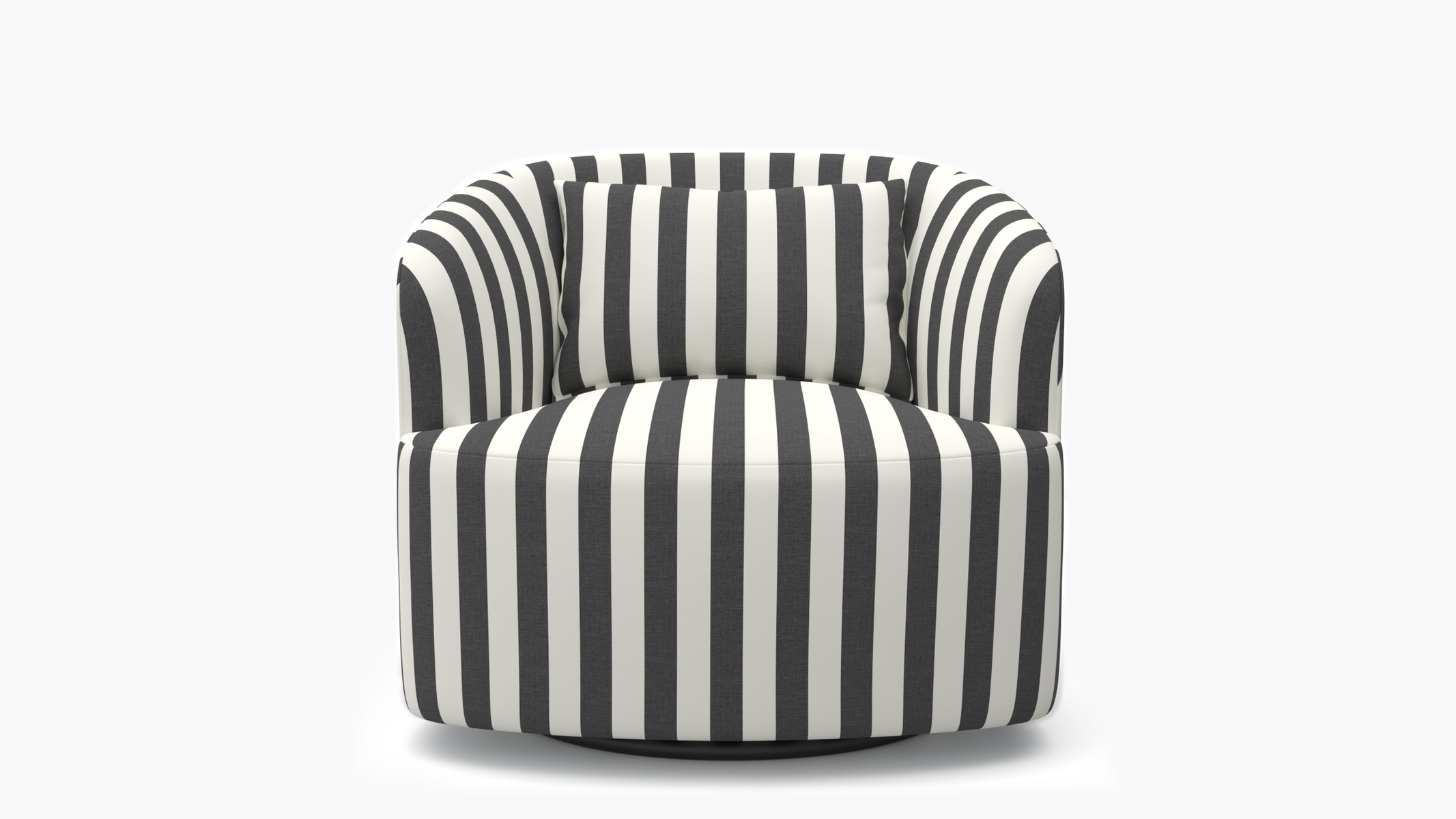 Deco Swivel Chair, Ink Cabana Stripe - Image 0