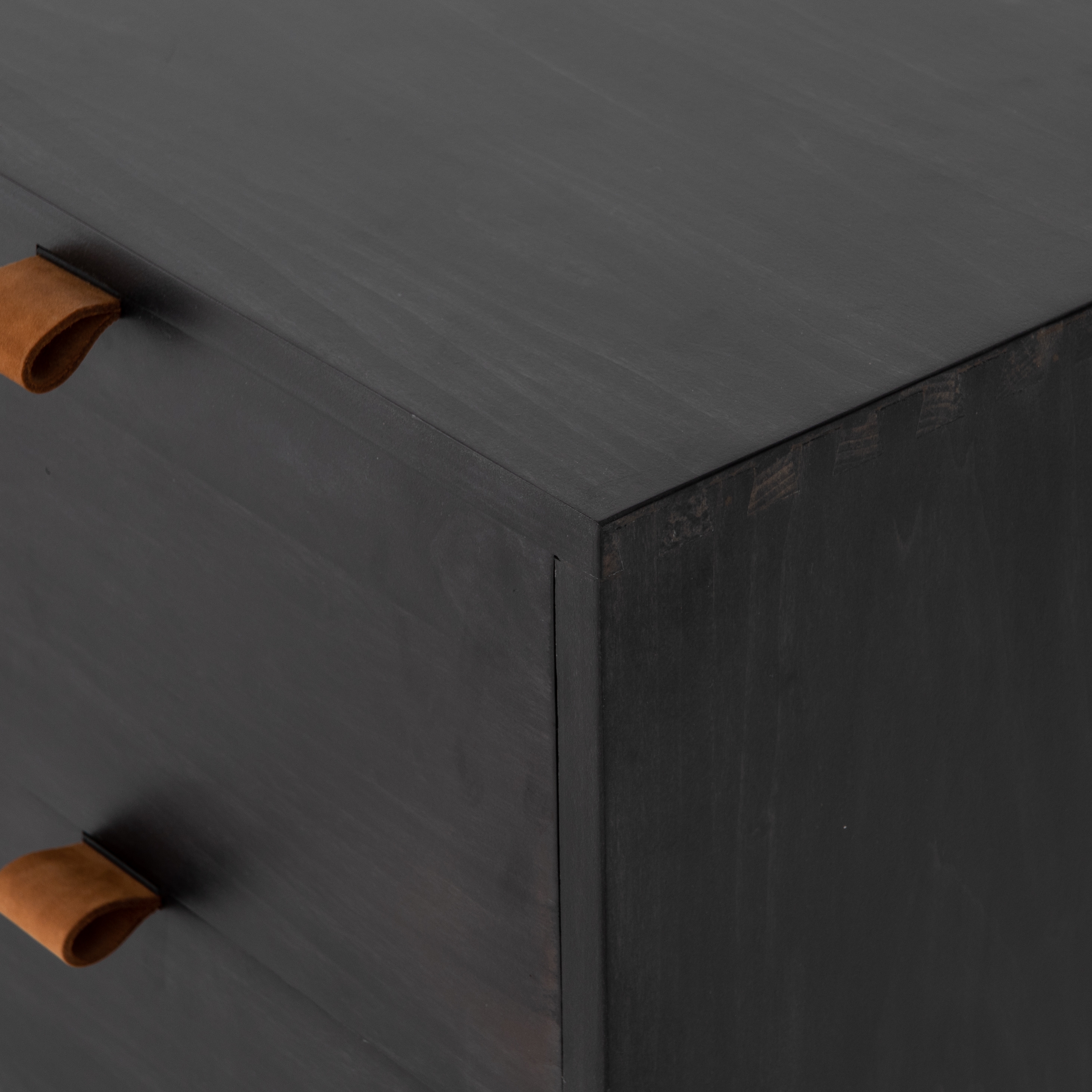 Trey Media Console-Black Wash Poplar - Image 8