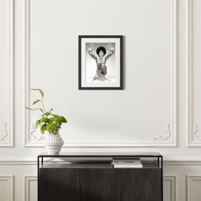 'Diana Ross Reaching Out' Photographic Print in Black Frame 21.5"x17.5" - Image 1