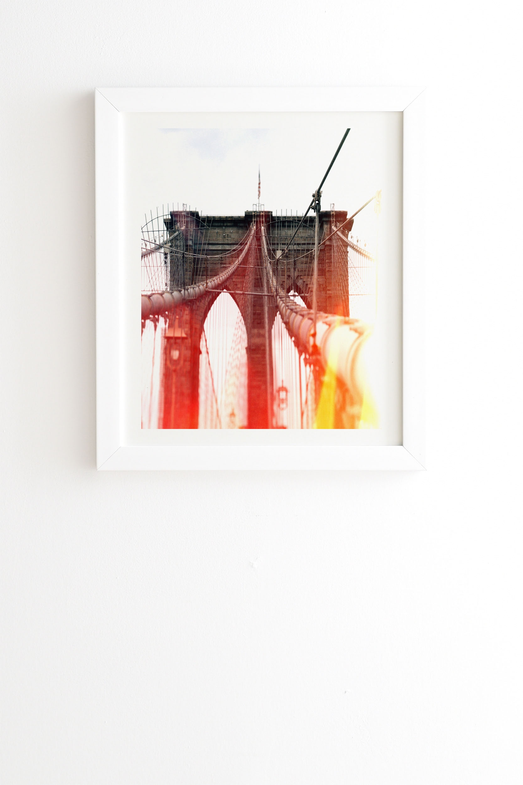 Brooklyn Burning by Chelsea Victoria - Framed Wall Art Basic White 8" x 9.5" - Image 0