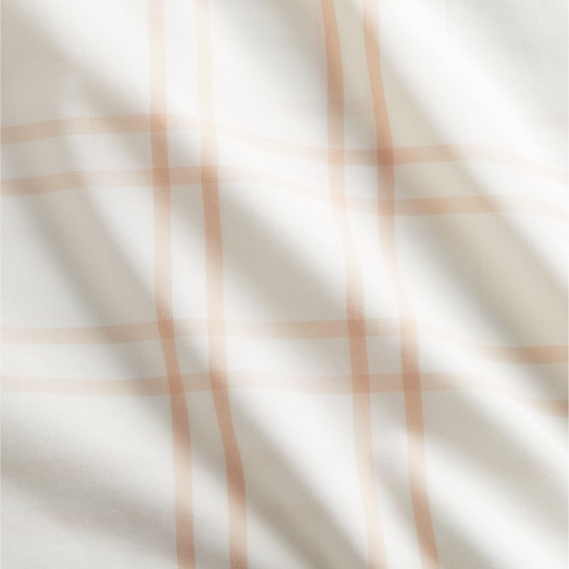 Stax Elegant Pink Yarn-Dyed Organic Cotton Toddler Duvet Cover - Image 2