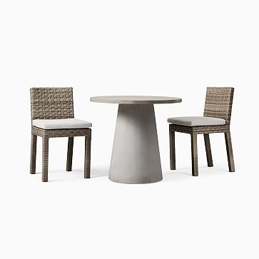 Concrete Indoor/Outdoor Pedestal Round Dining Table 32" - Image 3