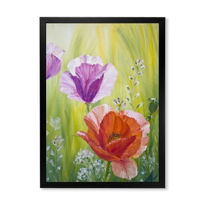 Poppies In The Morning - Traditional Canvas Wall Art Print - Image 0