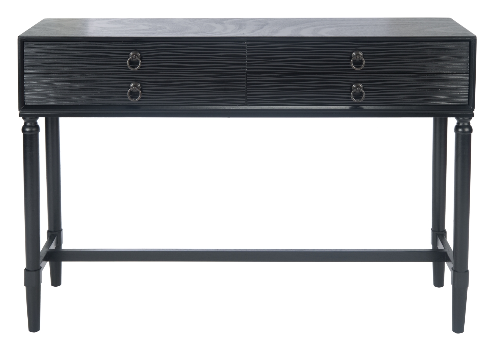 Aliyah 4 Drawer Console Table - Black - Safavieh - Image 0