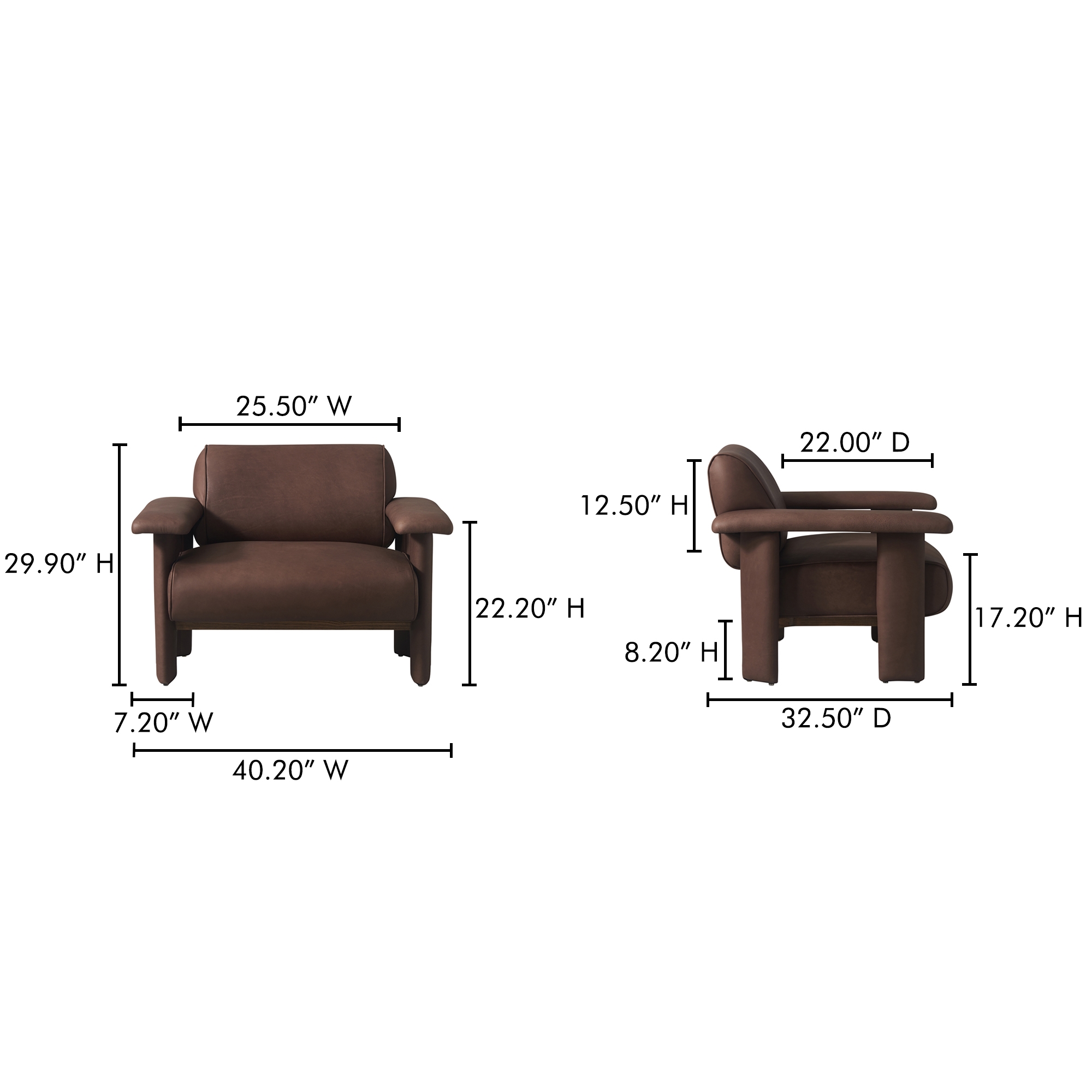 Marcello Lounge Chair Dark Brown - Image 6
