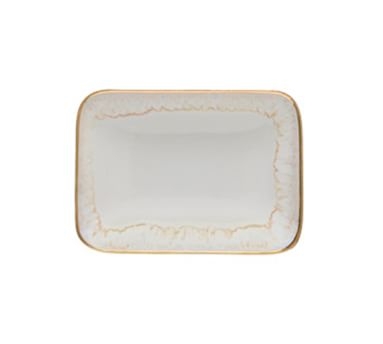 Casafina Taormina Stoneware Waste Basket, White and Gold - Image 5