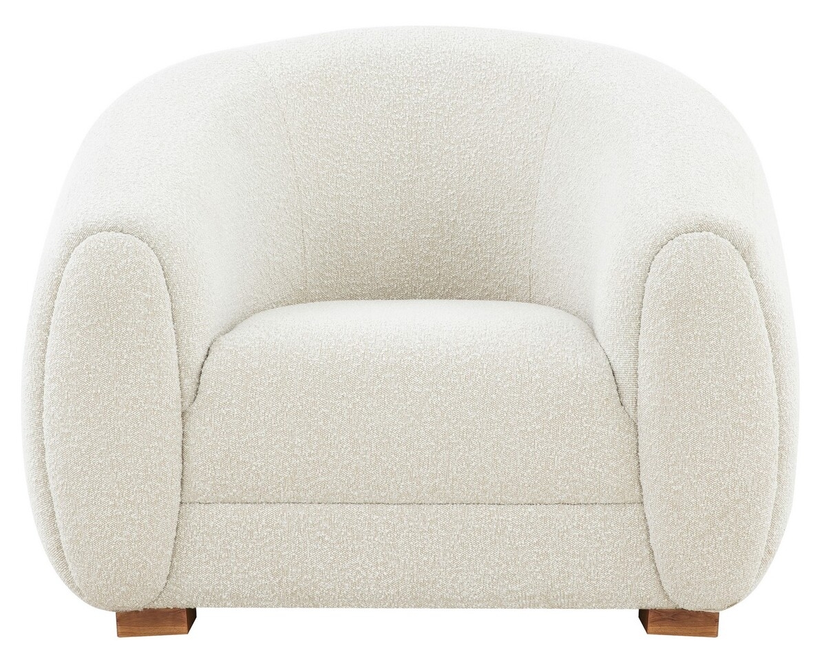 Emiliana Boucle Accent Chair - Ivory - Image 0