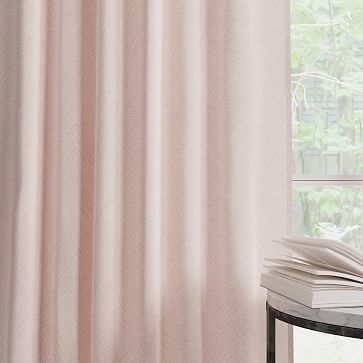 Cotton Canvas Fragmented Lines Curtains, 48"x108", Pink Blush - Image 3
