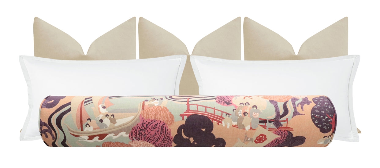 THE BOLSTER :: PEARL RIVER // BLUSH | SCHUMACHER - BY THE YARD - Image 4