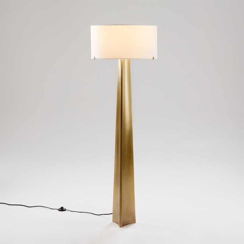 Isla Brass Triangle Floor Lamp - Image 1