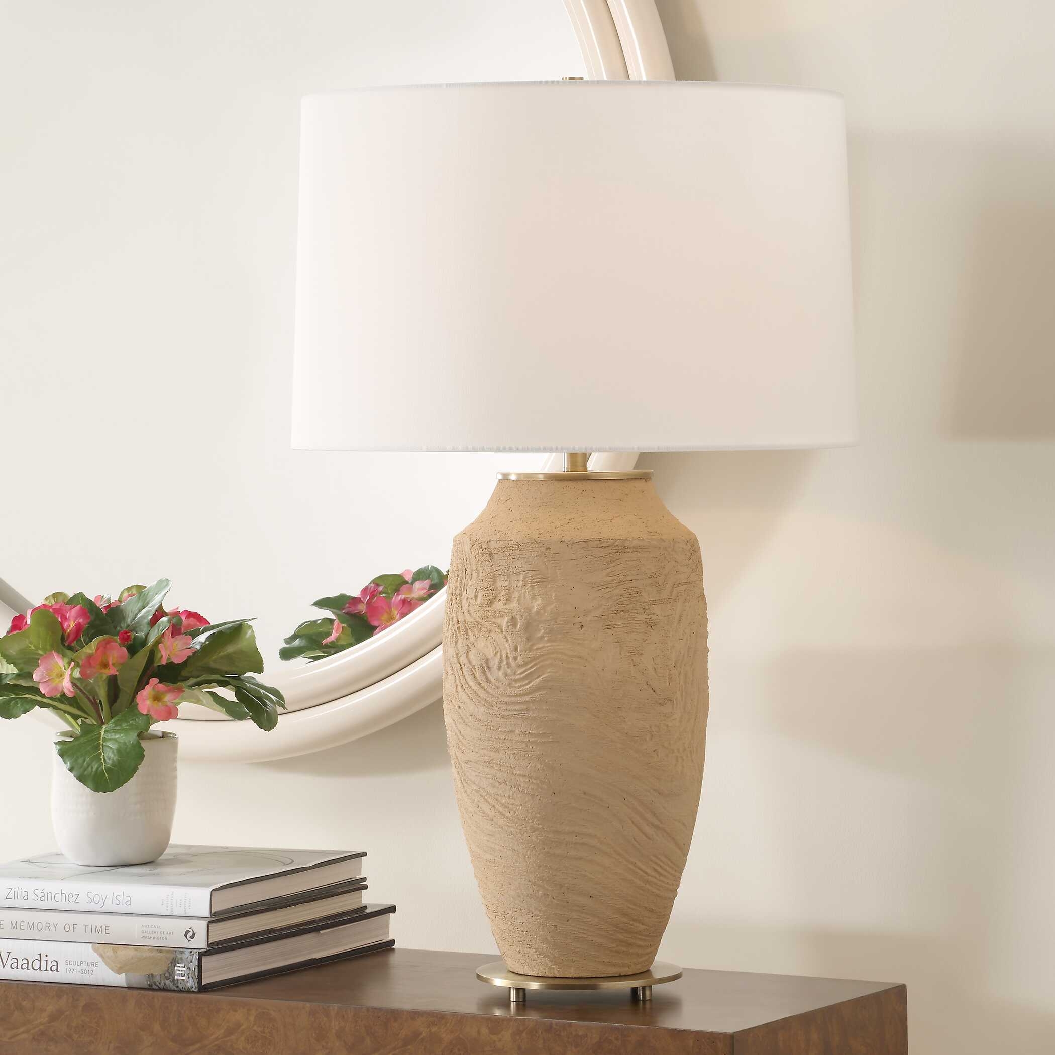 Sandstone Flow Terracotta Table Lamp - Image 1