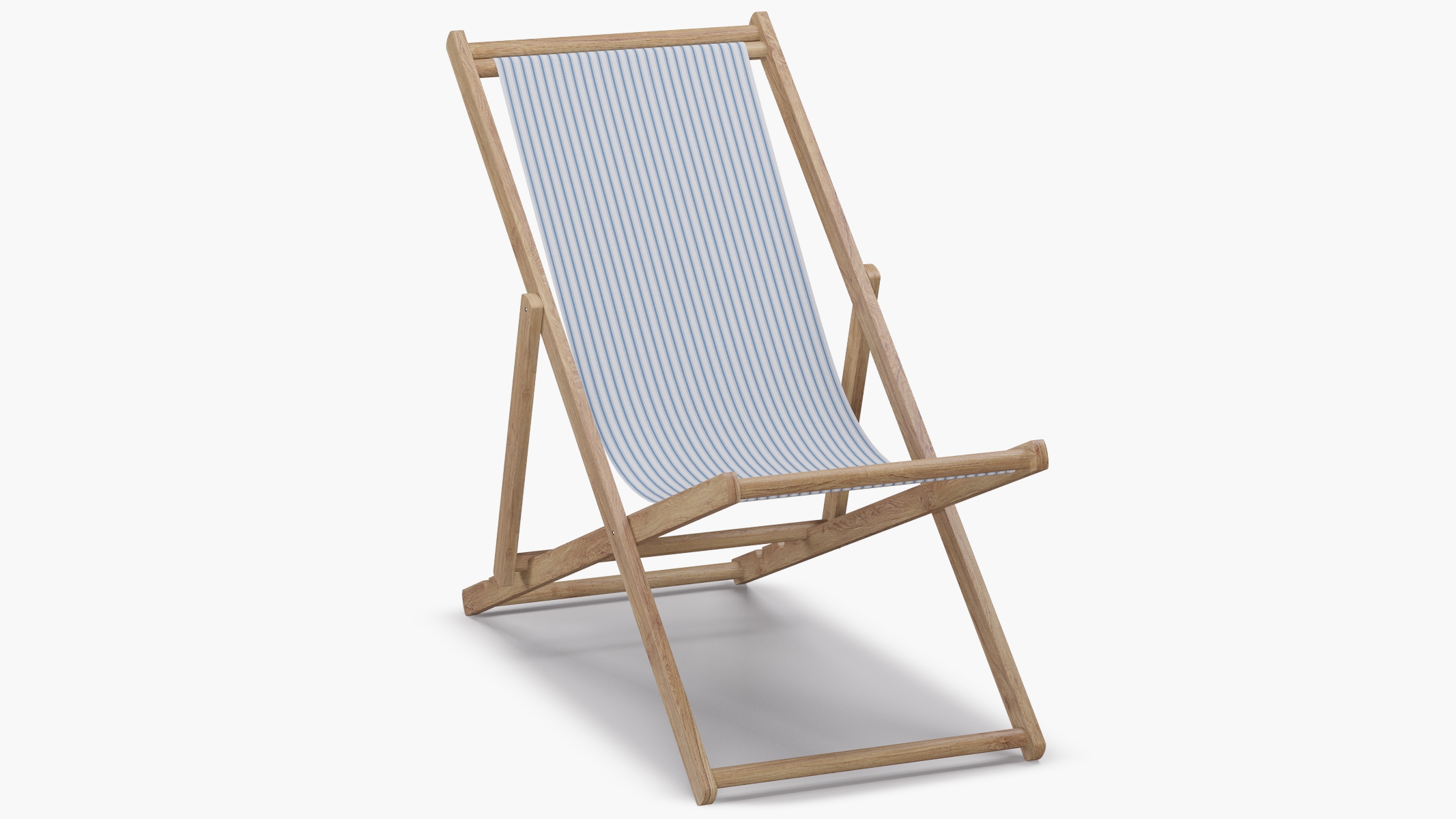 Cabana Chair, Cornflower Classic Ticking Stripe - Image 0