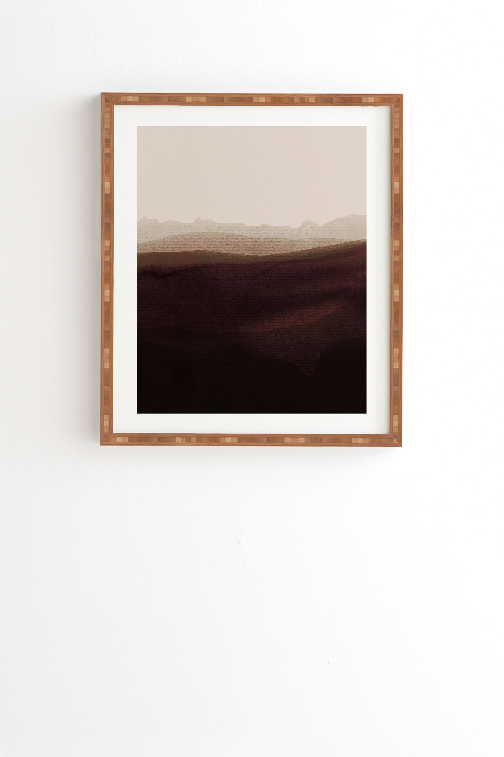 Mountain Horizon 31 by Iris Lehnhardt - Framed Wall Art Bamboo 20" x 20" - Image 1