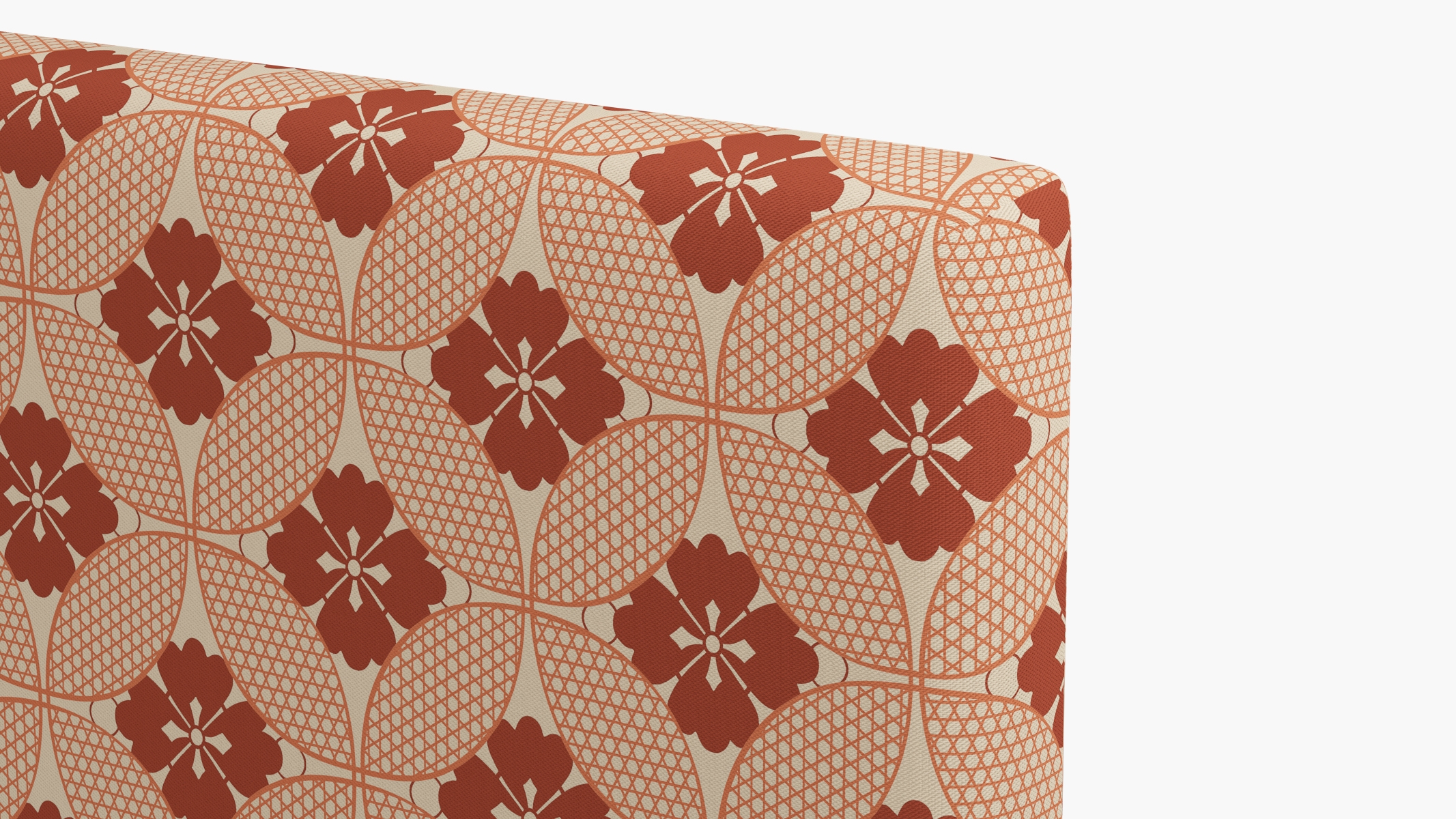 Square Back Headboard, Coral Solaire, Queen - Image 2