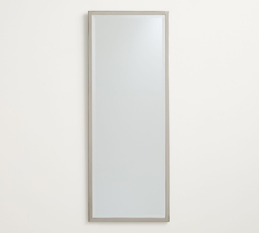 Layne Narrow Wall Mirror, Nickel, 20"W x 52"H - Image 0