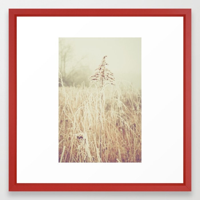 Winter Solstice Framed Art Print by Olivia Joy St.claire - Cozy Home Decor, - Vector Red - MEDIUM (Gallery)-22x22 - Image 0