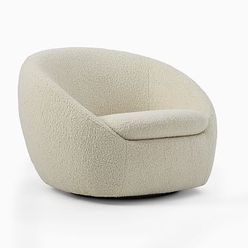 Cozy Swivel Chair, Chunky Melange, Frost Gray - Image 3
